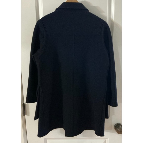 Tomorrowland Wool Duffle Coat Navy Blue Toggle Horn Button Jacket Size XS - Picture 5 of 9